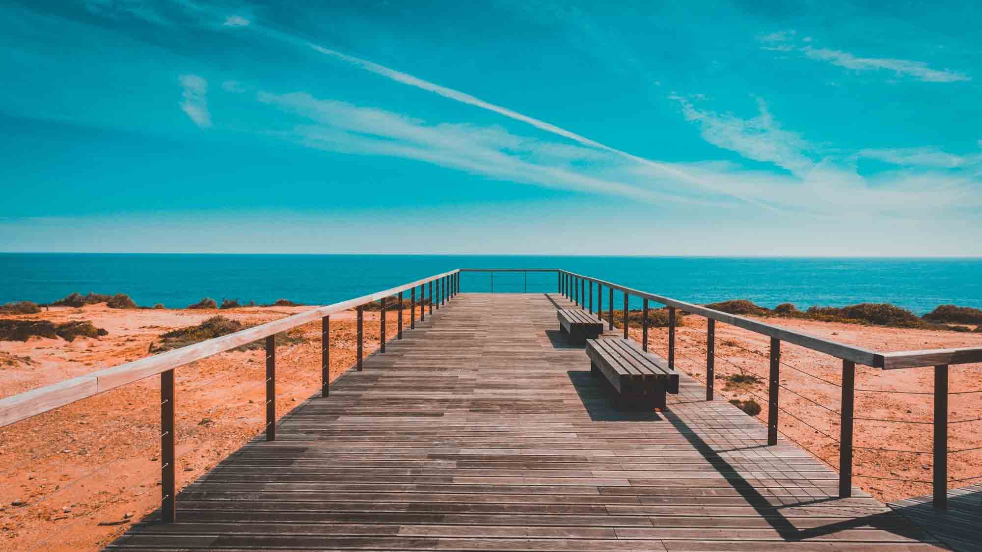 Bench overlooking the beach